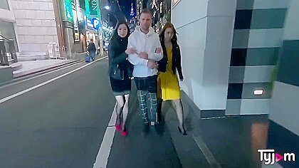 Japanese Mona Ayami And Tsubaki Kato Hard Fucked By A French Cock In A Love Hotel